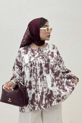 مانتو عروسکی پرینتی چیندار کد 3