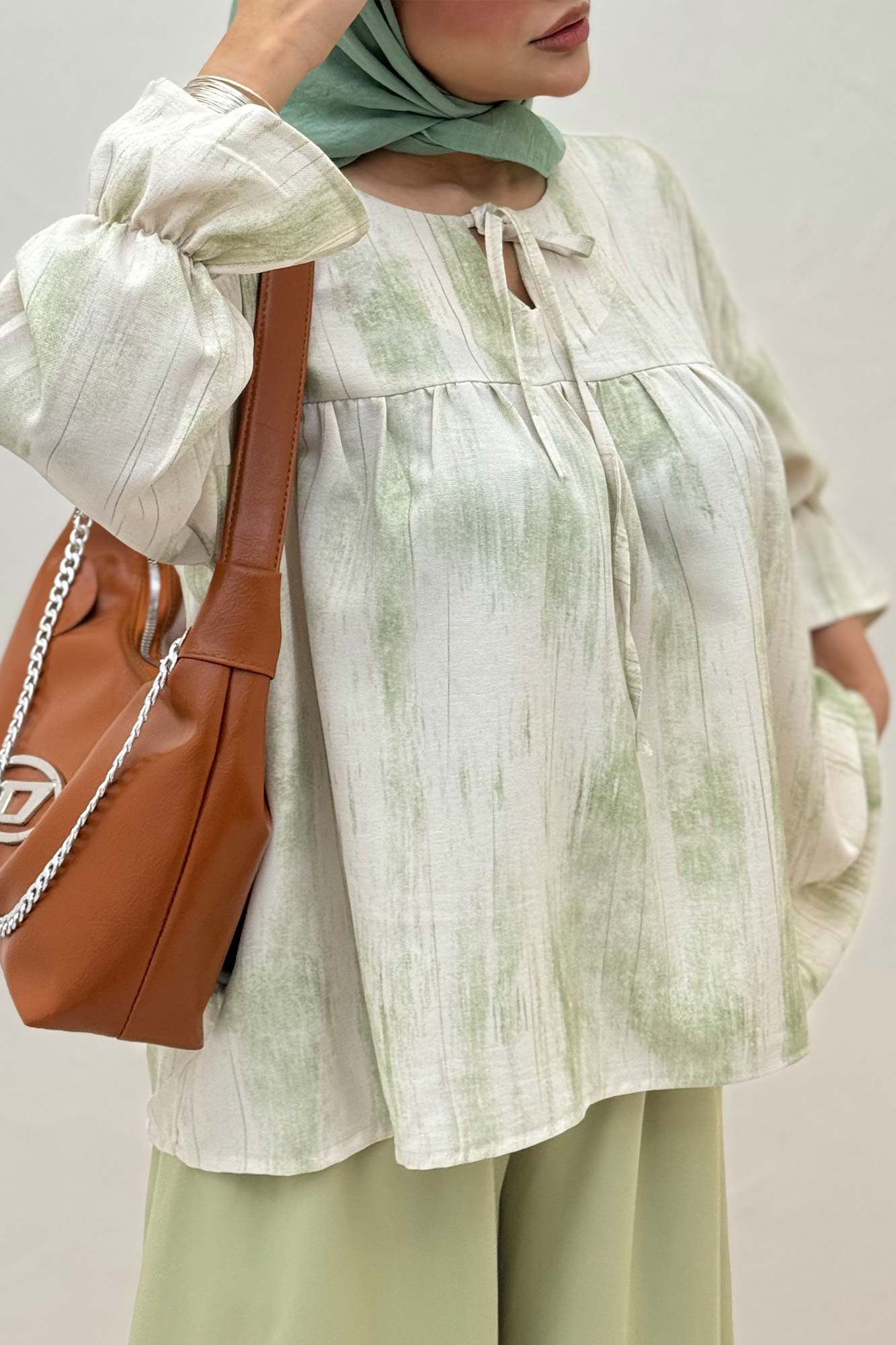 مانتو عروسکی پرینتی چیندار کد 2