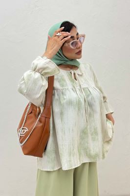 مانتو عروسکی پرینتی چیندار کد 2