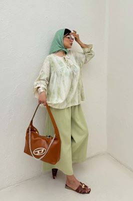 مانتو عروسکی پرینتی چیندار کد 2