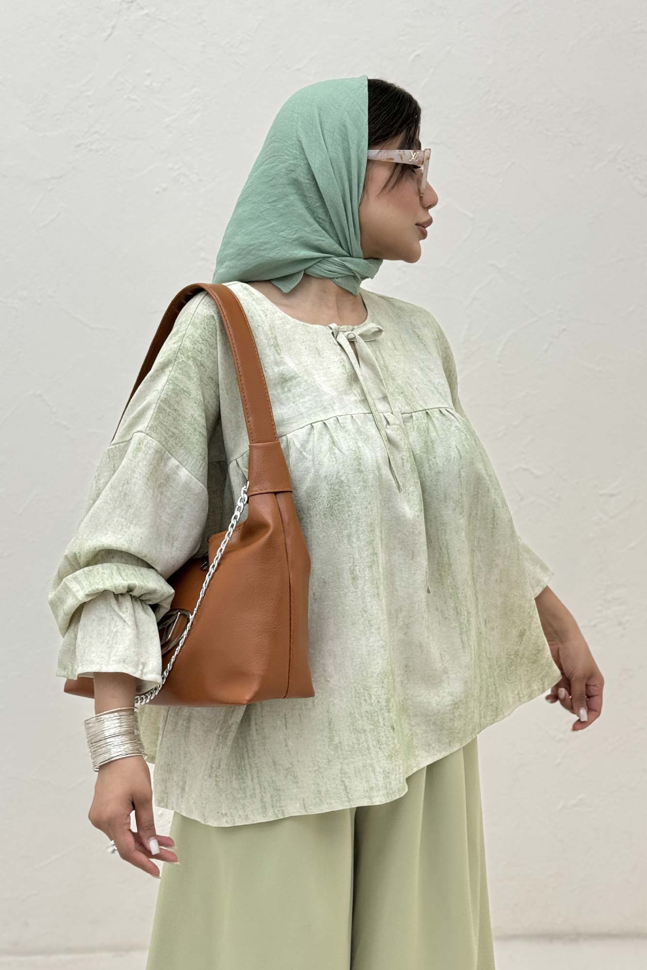 مانتو عروسکی پرینتی چیندار کد 2