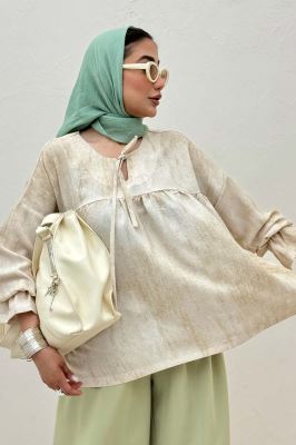 مانتو عروسکی پرینتی چیندار کد 1