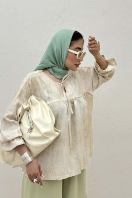 مانتو عروسکی پرینتی چیندار کد 1