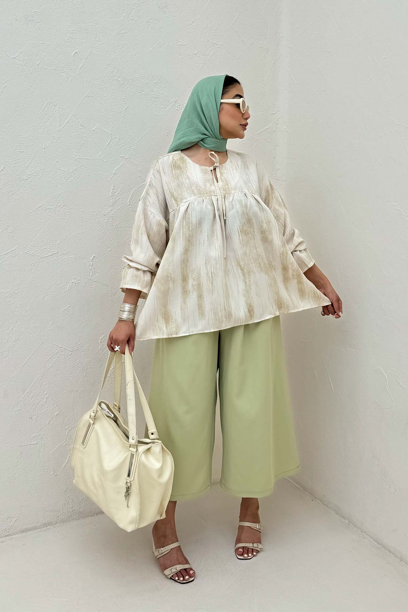 مانتو عروسکی پرینتی چیندار کد 2