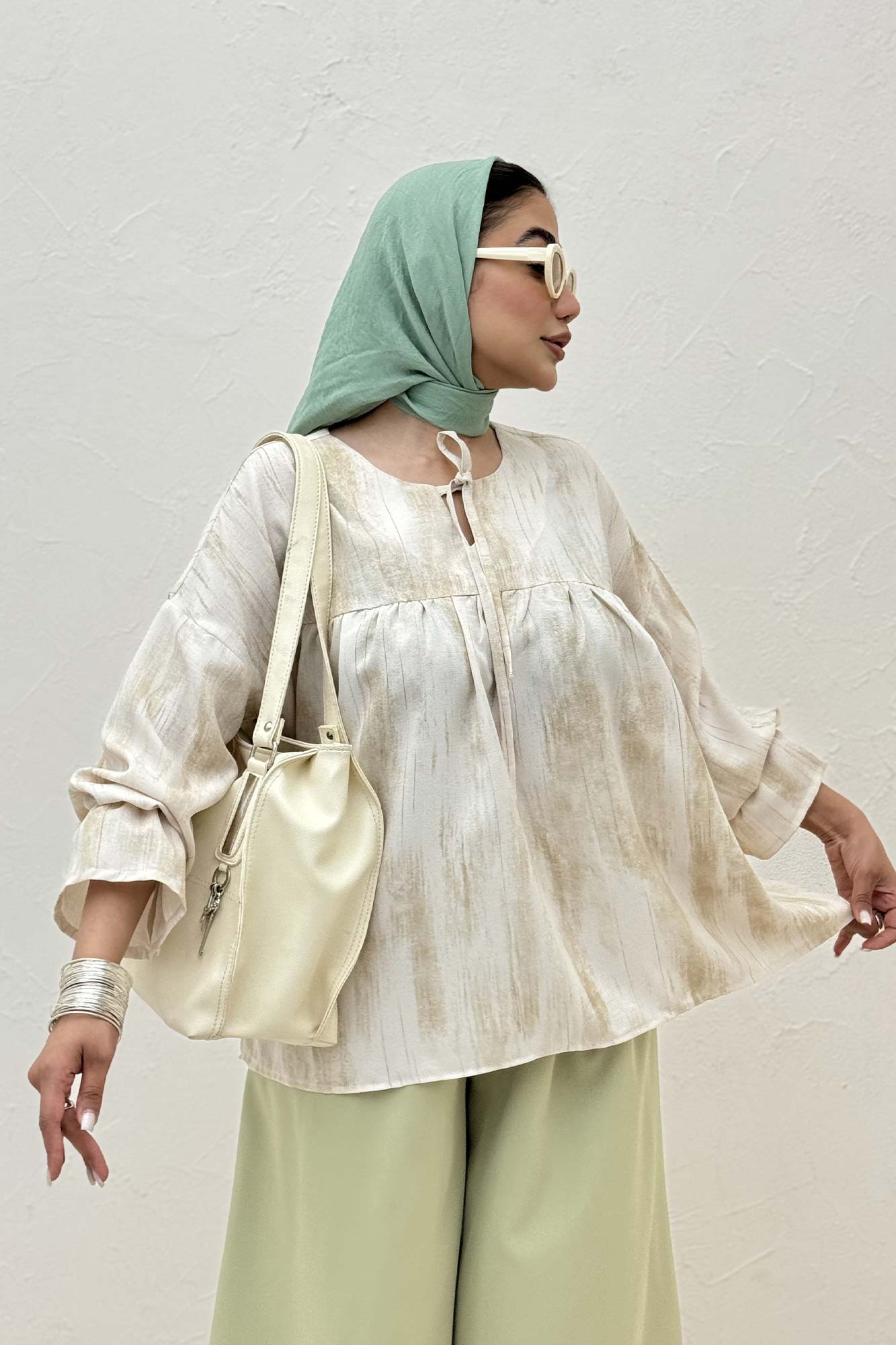 مانتو عروسکی پرینتی چیندار کد 2