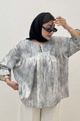 مانتو عروسکی پرینتی چیندار کد 1