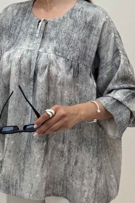 مانتو عروسکی پرینتی چیندار کد 1