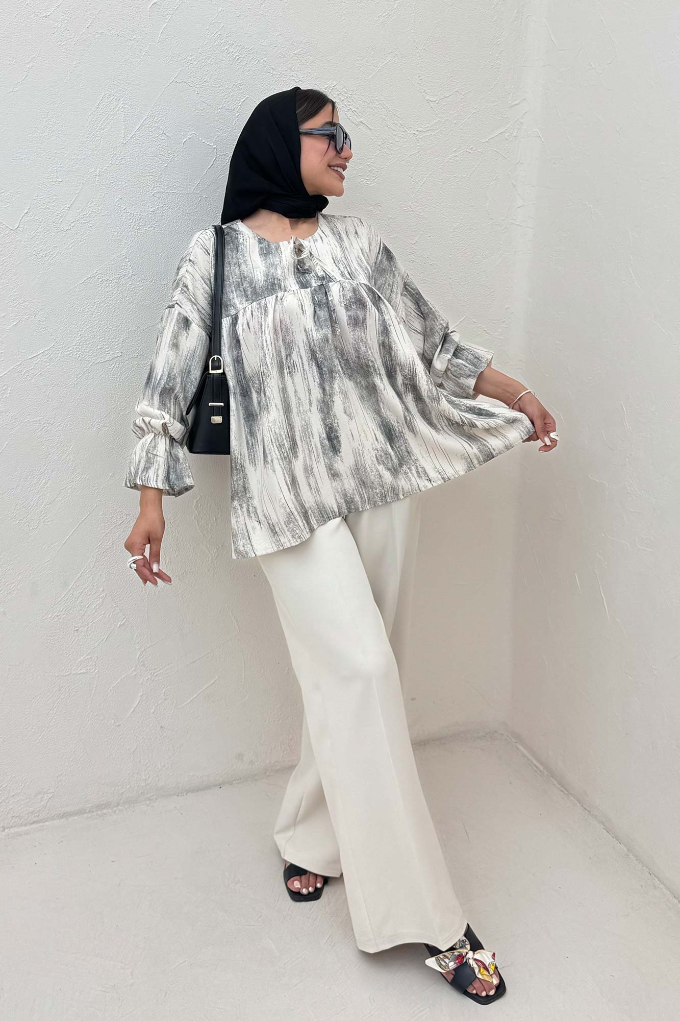 مانتو عروسکی پرینتی چیندار کد 2