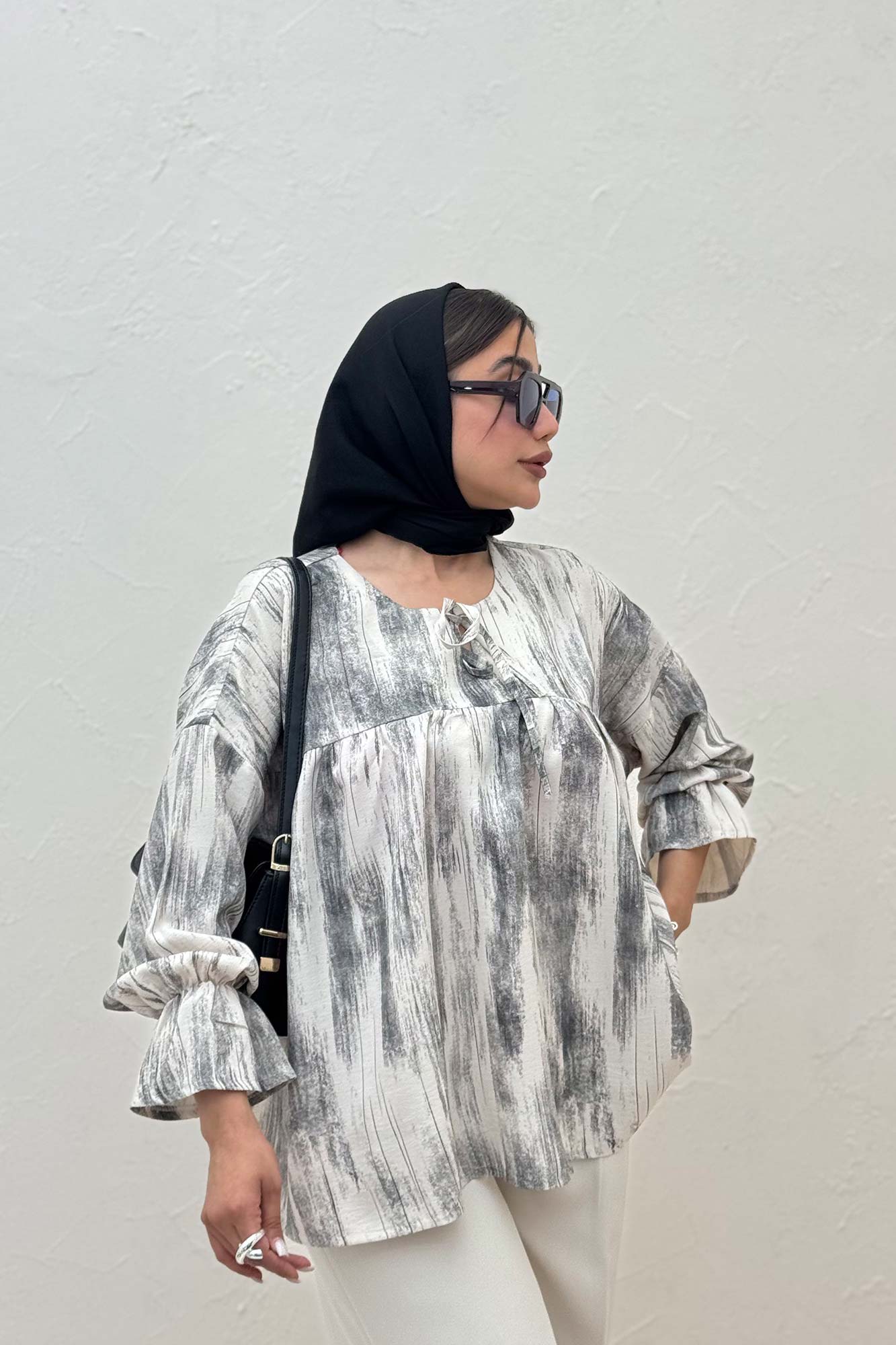 مانتو عروسکی پرینتی چیندار کد 2