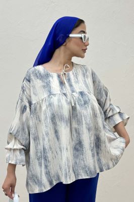 مانتو عروسکی پرینتی چیندار کد 2