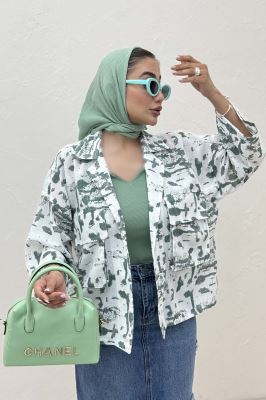 مانتو لینن اسلپ دو جیب کد 2