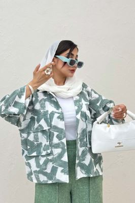 مانتو لینن اسلپ دو جیب کد 1