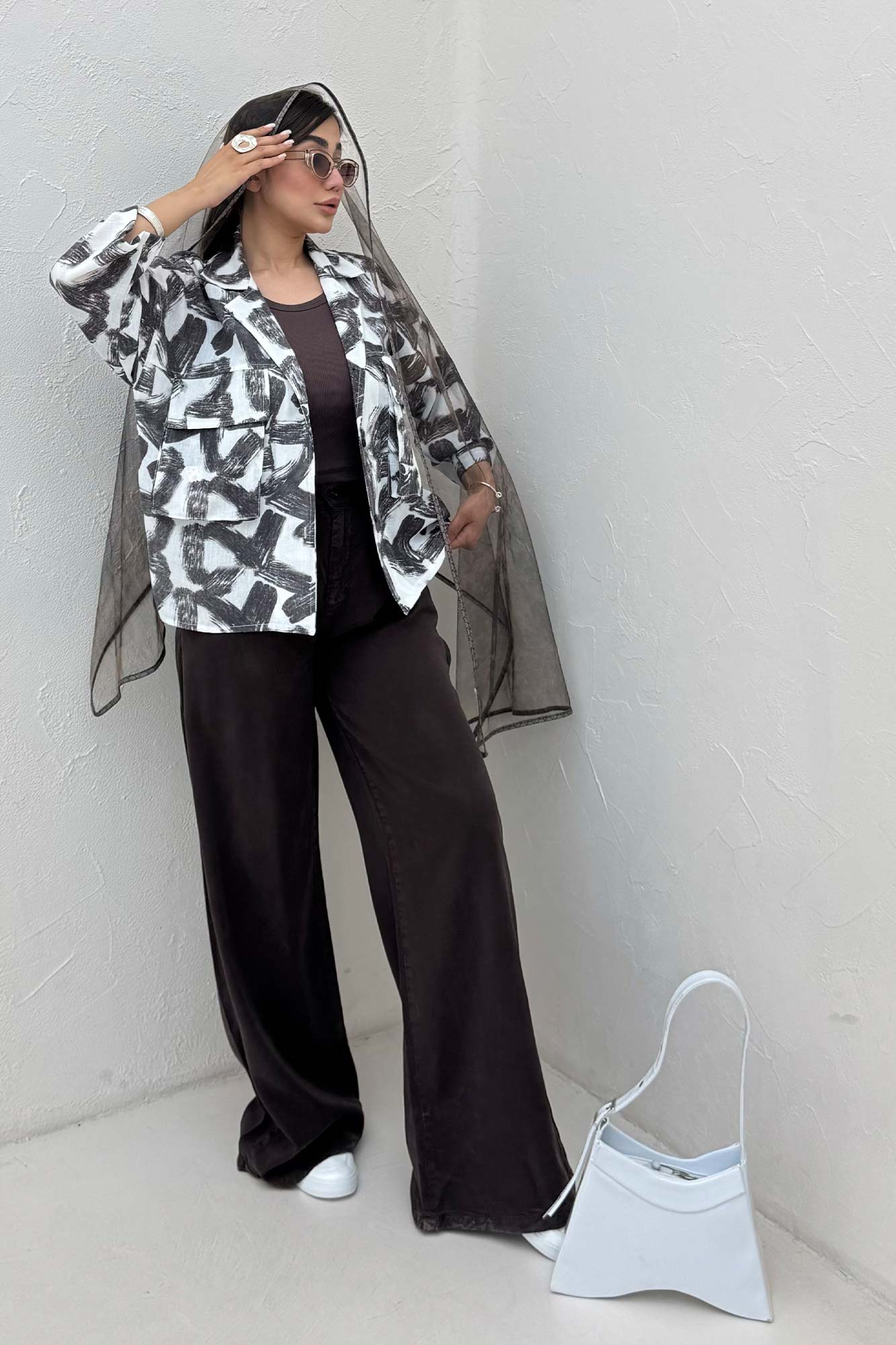 مانتو لینن اسلپ دو جیب کد 1