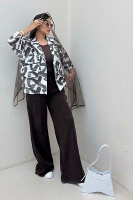 مانتو لینن اسلپ دو جیب کد 1