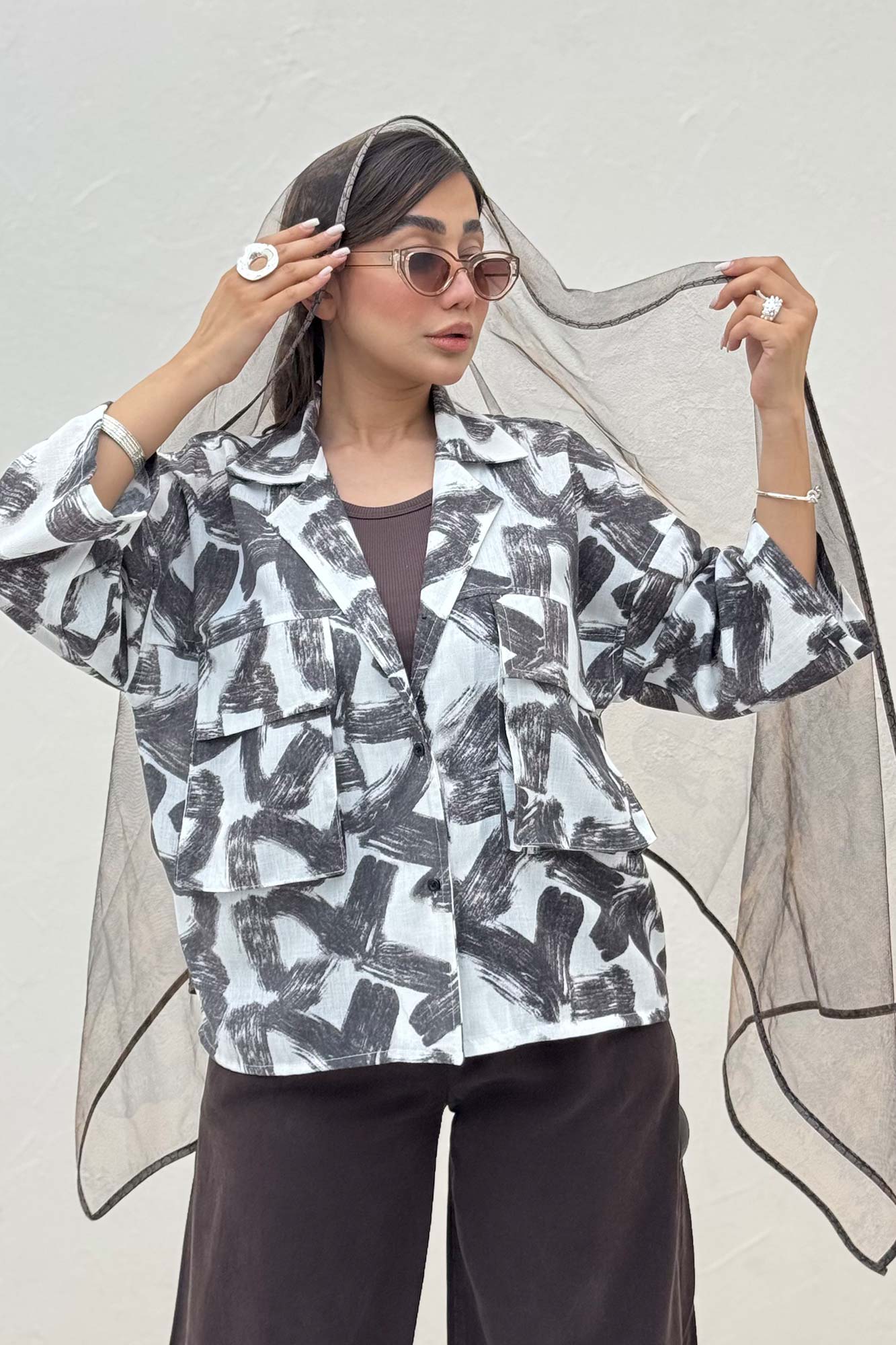 مانتو لینن اسلپ دو جیب کد 1