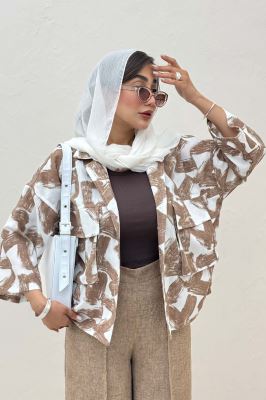 مانتو لینن اسلپ دو جیب کد 1