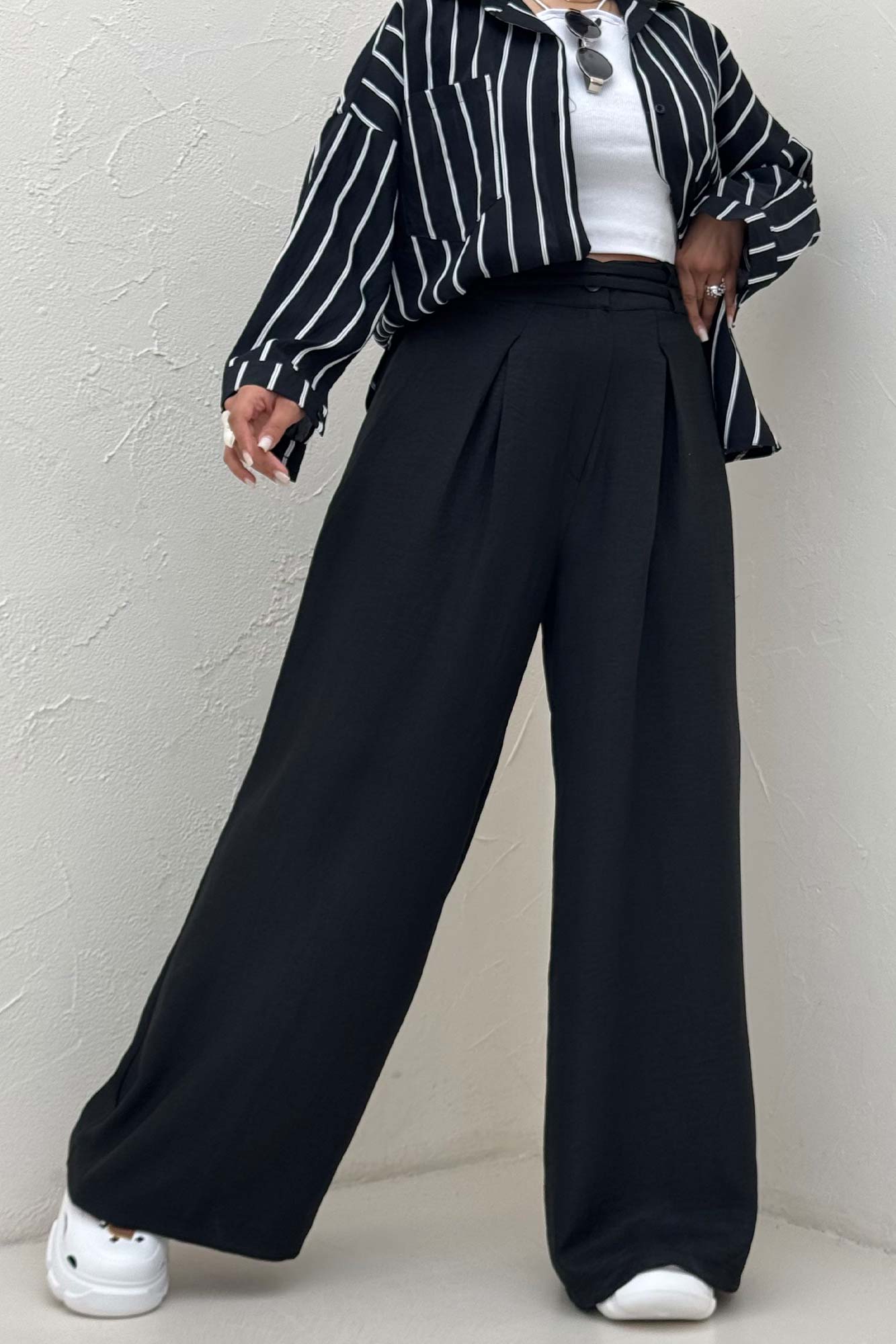 شومیز مانتویی parry راه راه پشت پنسی