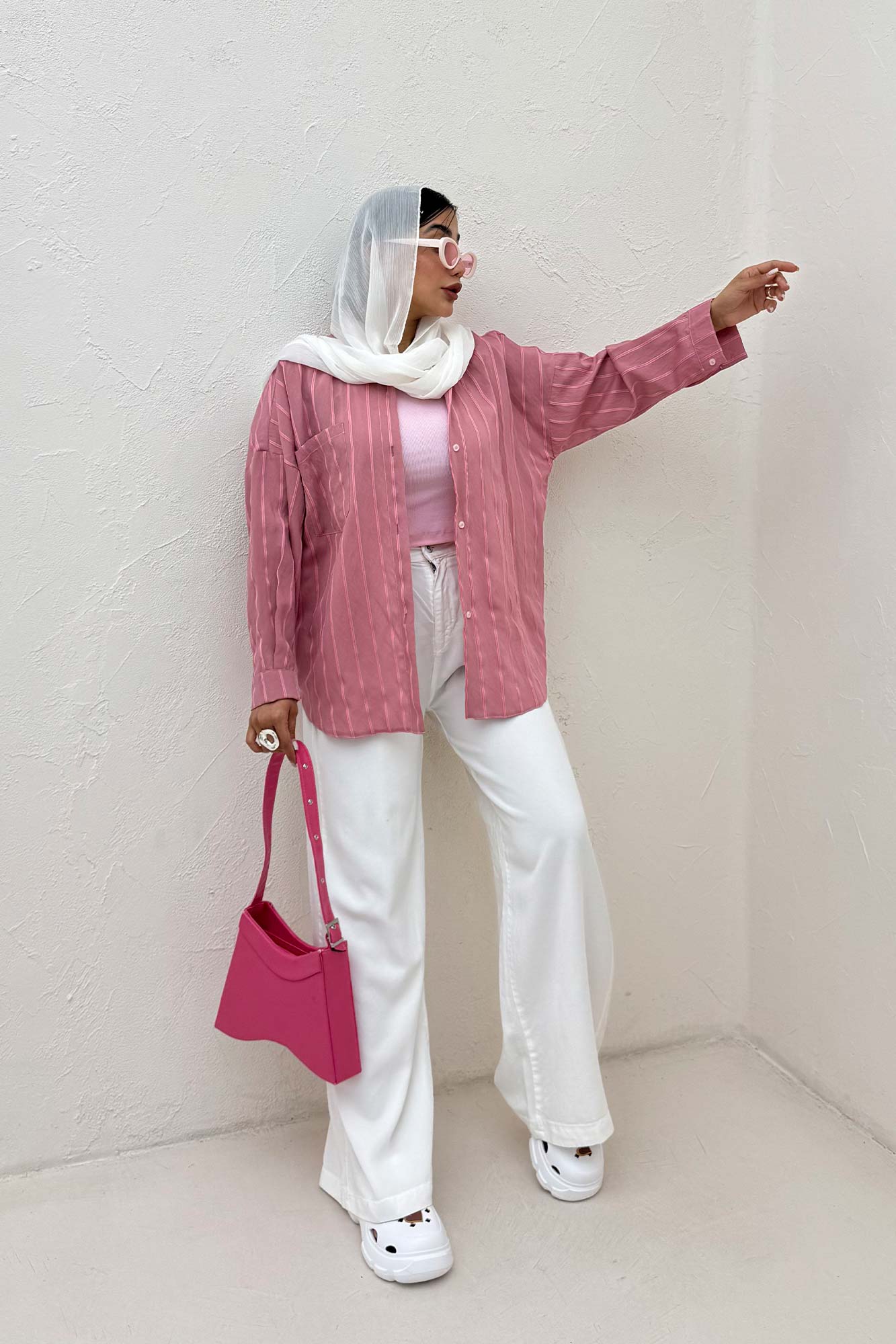 شومیز مانتویی parry راه راه پشت پنسی