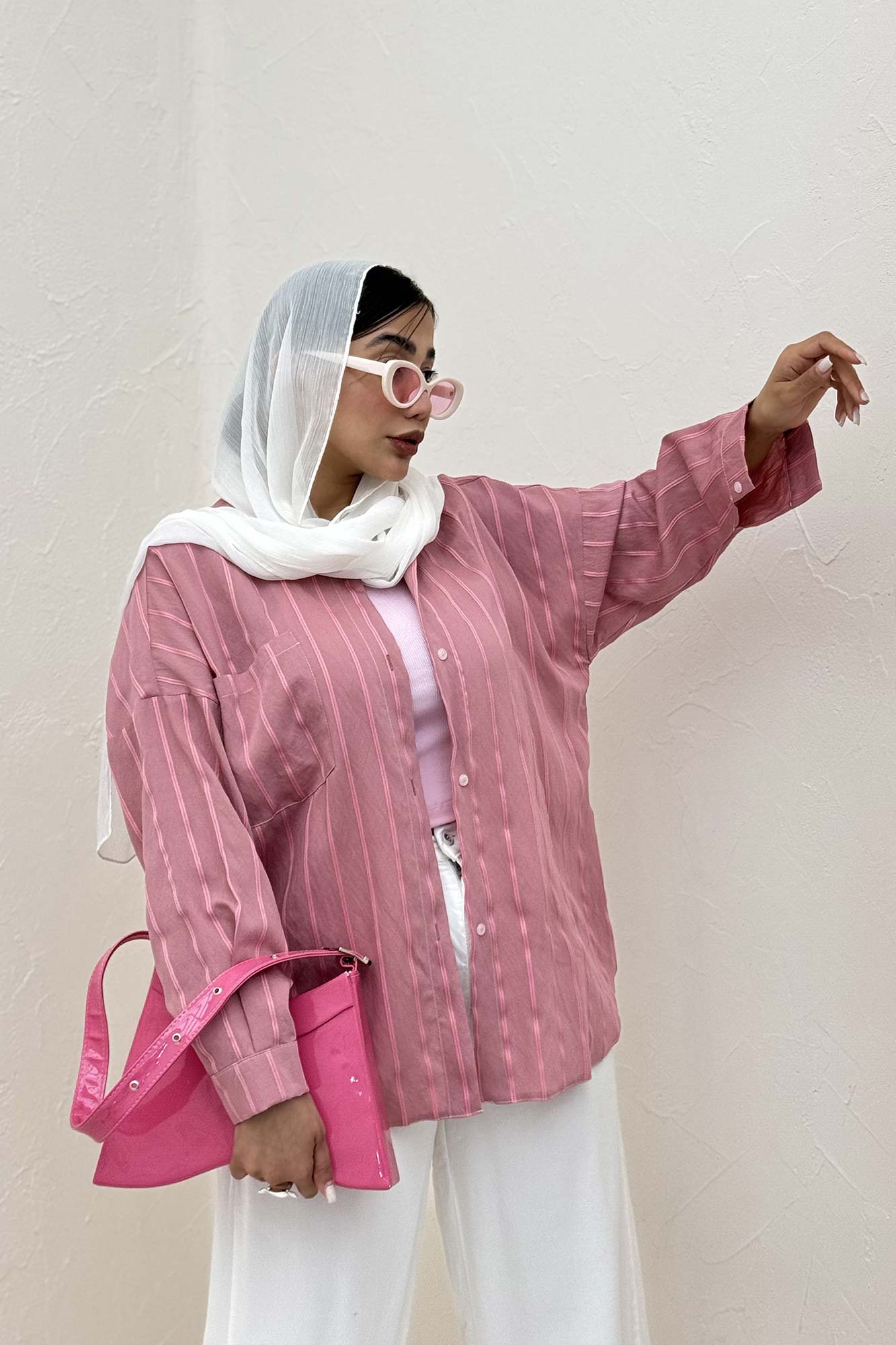 شومیز مانتویی parry راه راه پشت پنسی