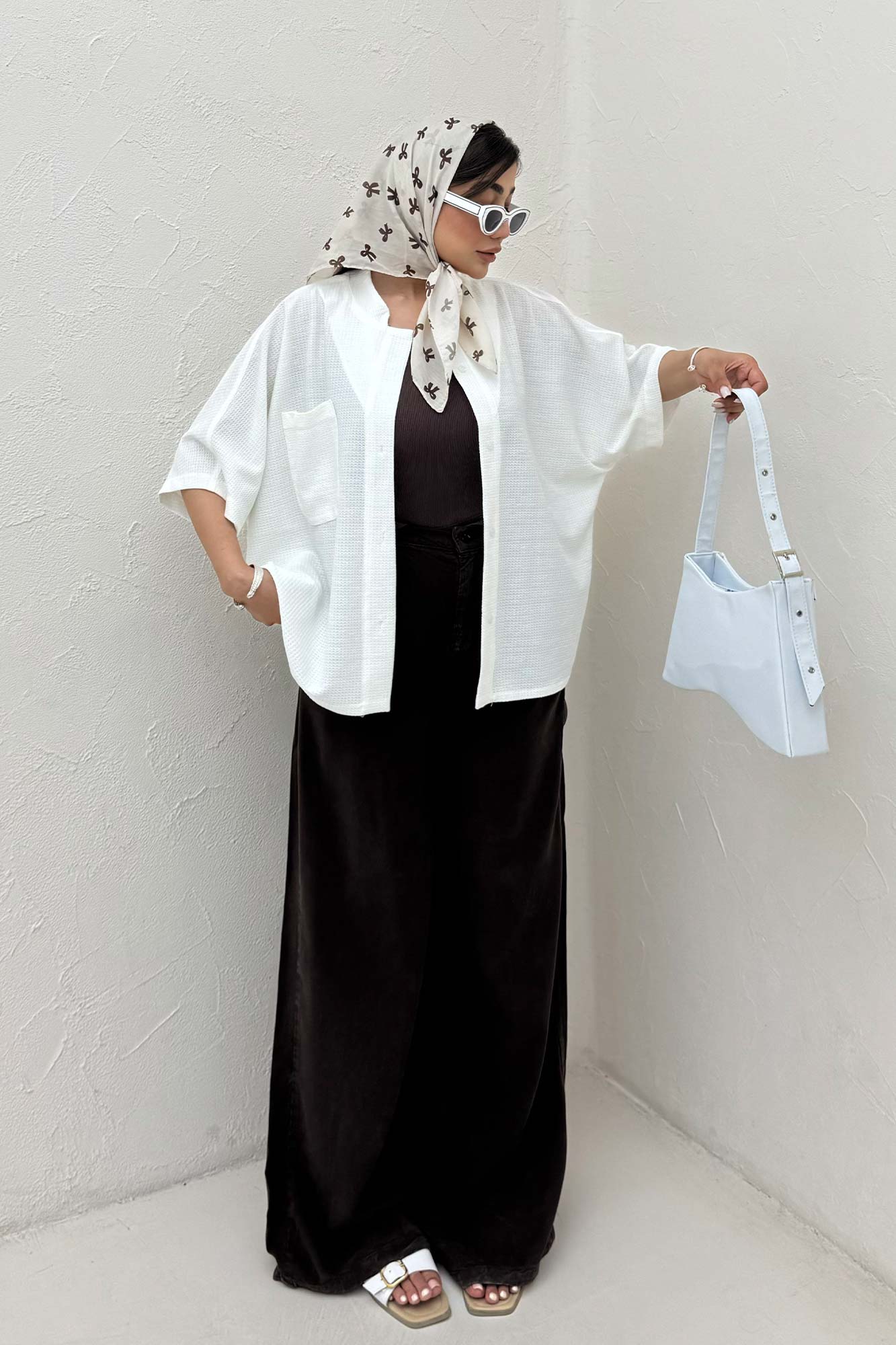 شومیز یقه سه سانت لینن کنفی