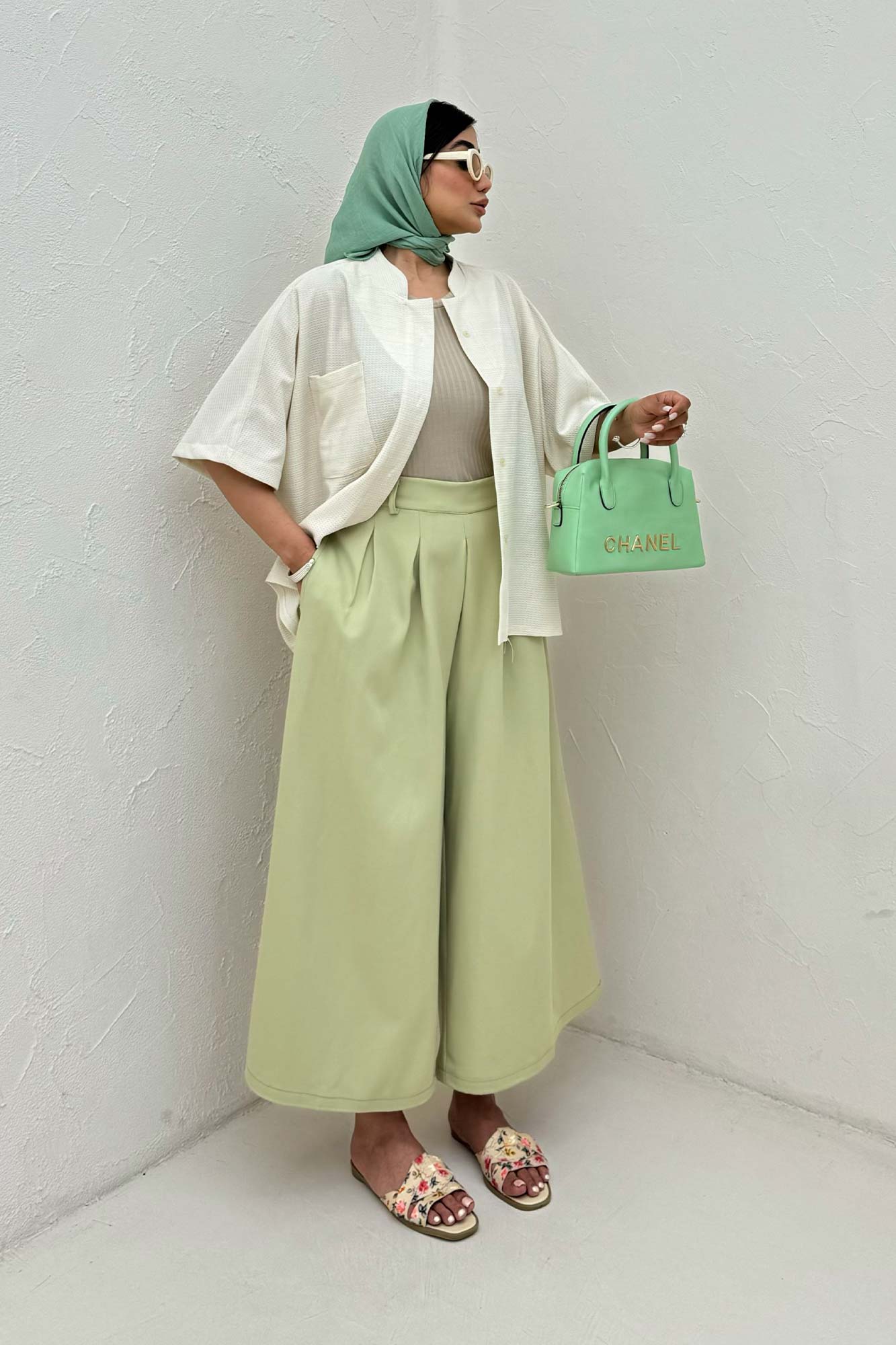 شومیز یقه سه سانت لینن کنفی