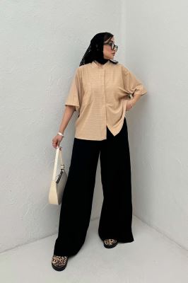 شومیز یقه سه سانت لینن کنفی