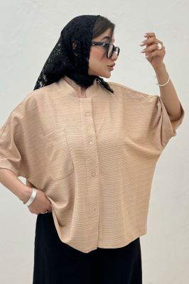 شومیز یقه سه سانت لینن کنفی