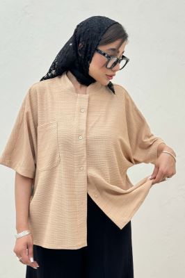 شومیز یقه سه سانت لینن کنفی