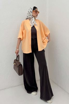 شومیز یقه سه سانت لینن کنفی