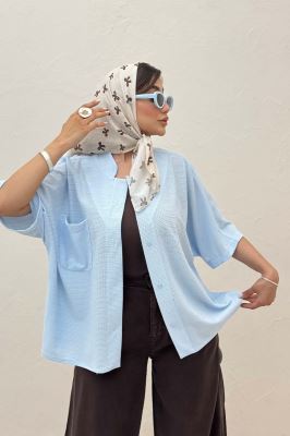 شومیز یقه سه سانت لینن کنفی