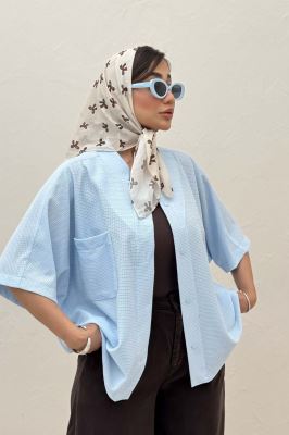 شومیز یقه سه سانت لینن کنفی