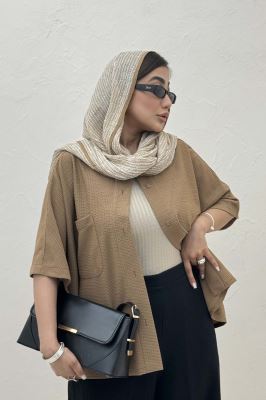 شومیز یقه سه سانت لینن کنفی