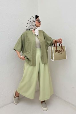 شومیز یقه سه سانت لینن کنفی