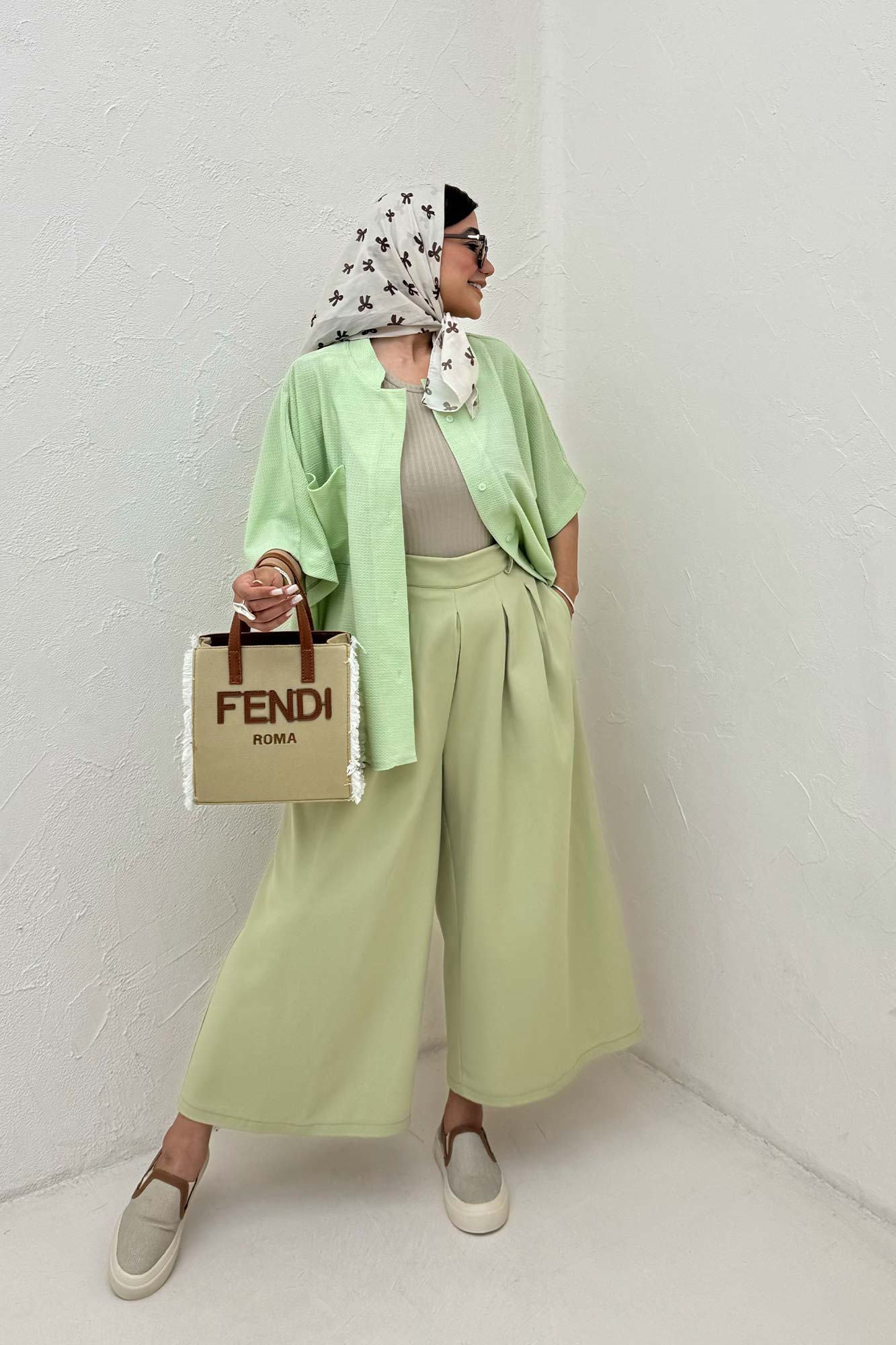 شومیز یقه سه سانت لینن کنفی