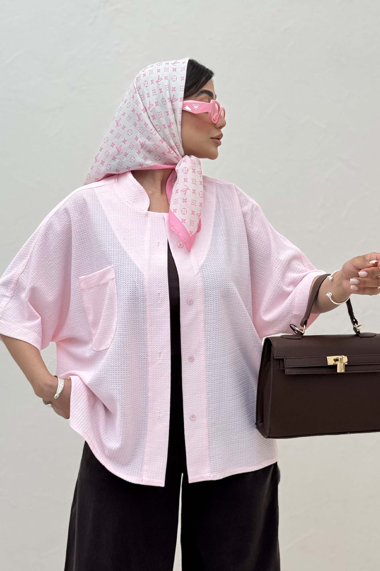 شومیز یقه سه سانت لینن کنفی