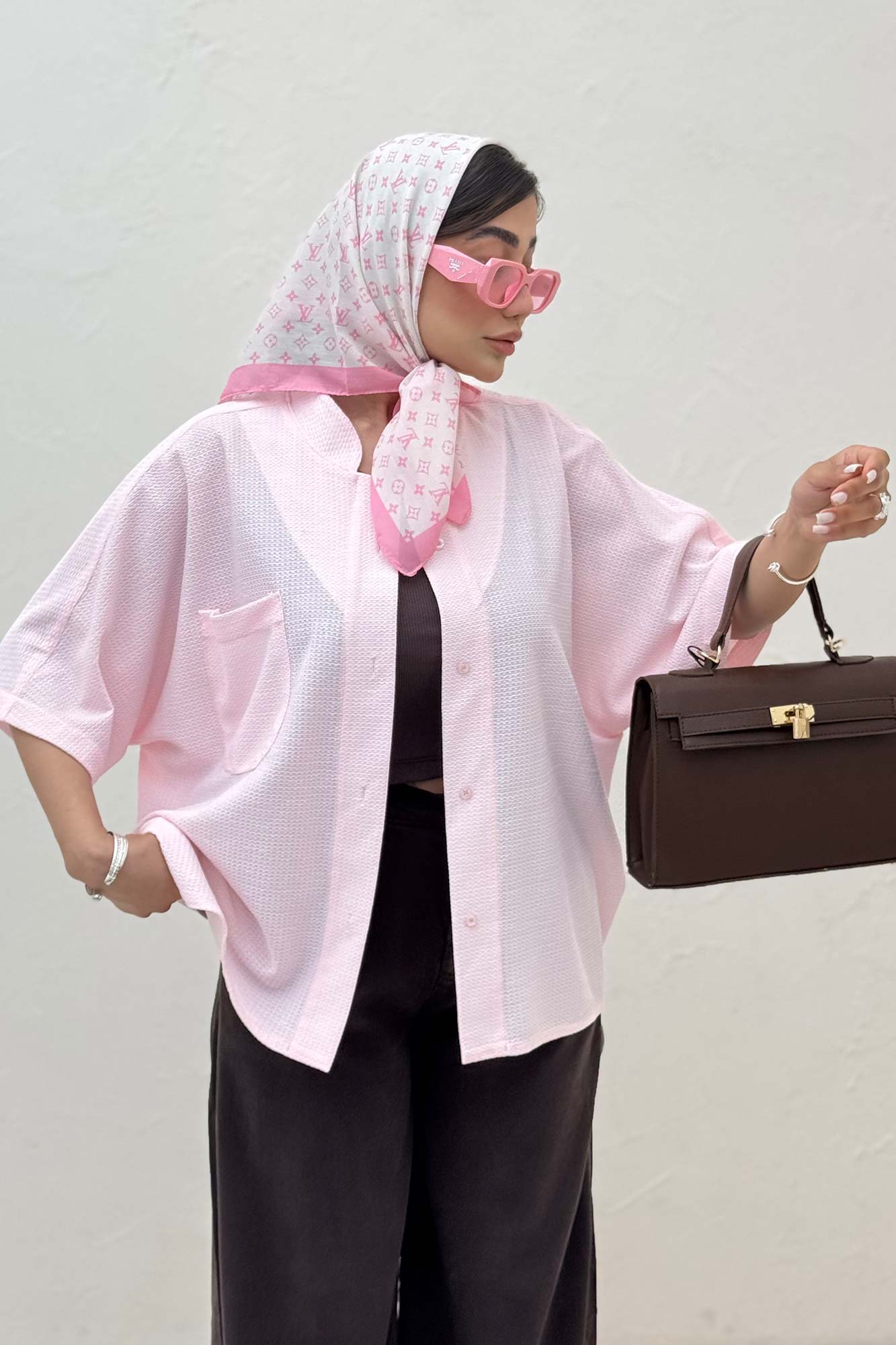 شومیز یقه سه سانت لینن کنفی