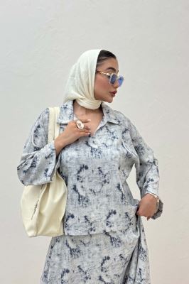 ست شومیز و دامن پرینتی GISA کد 1