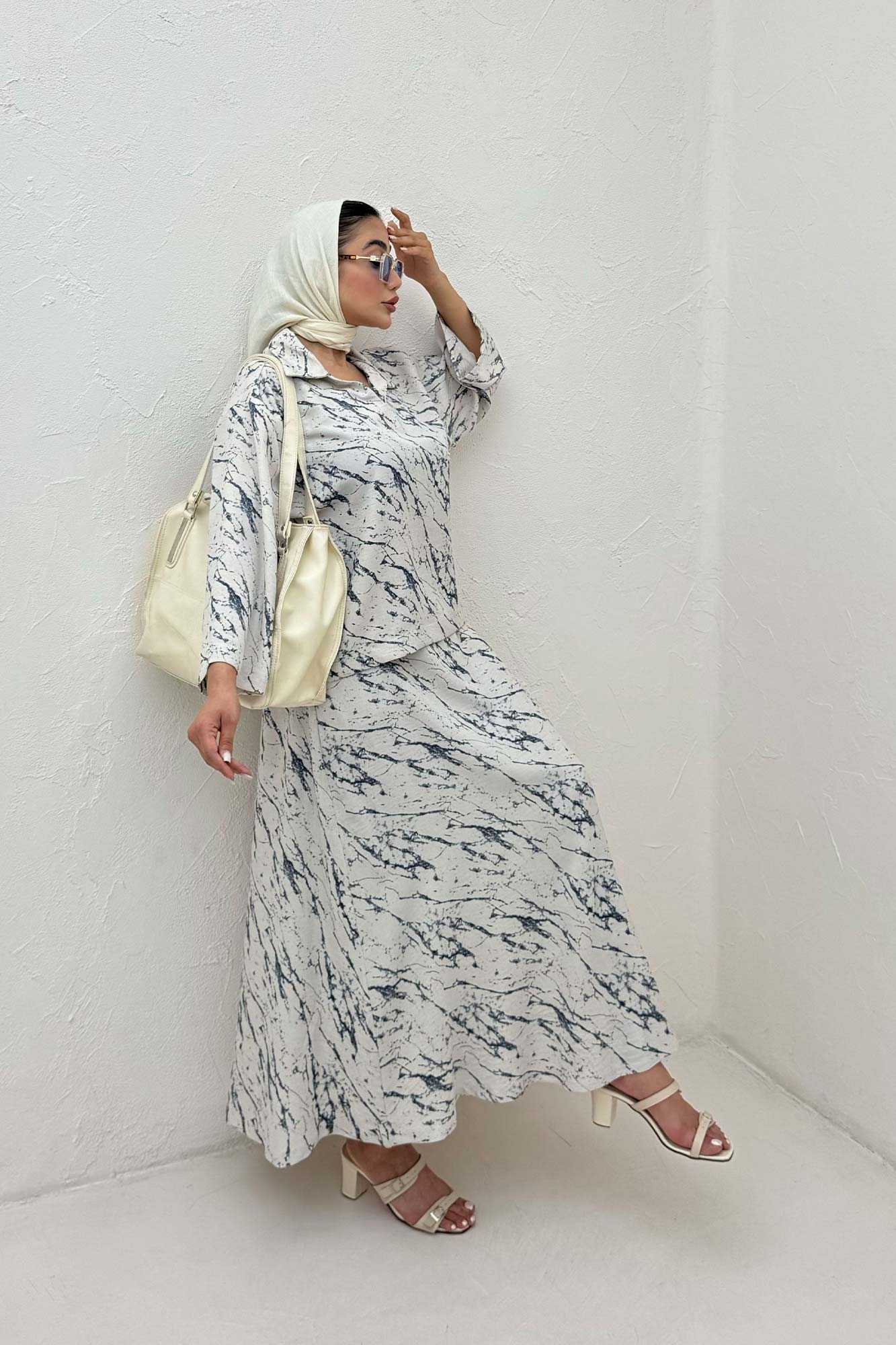 ست شومیز و دامن پرینتی GISA کد 4