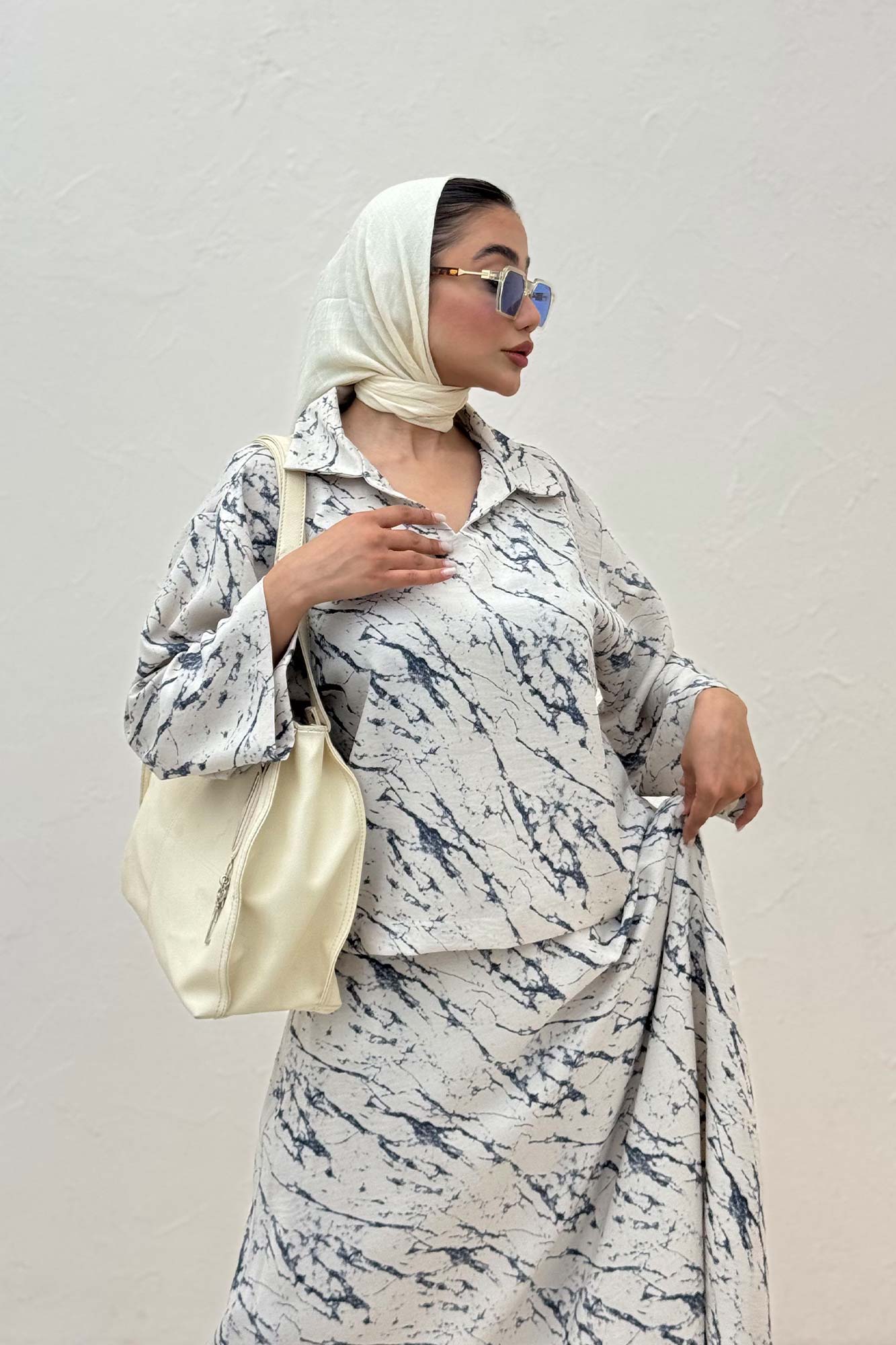 ست شومیز و دامن پرینتی GISA کد 4