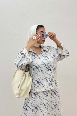 ست شومیز و دامن پرینتی GISA کد 4