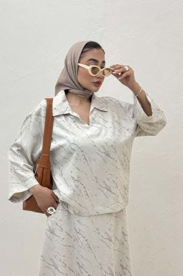 ست شومیز و دامن پرینتی GISA کد 4