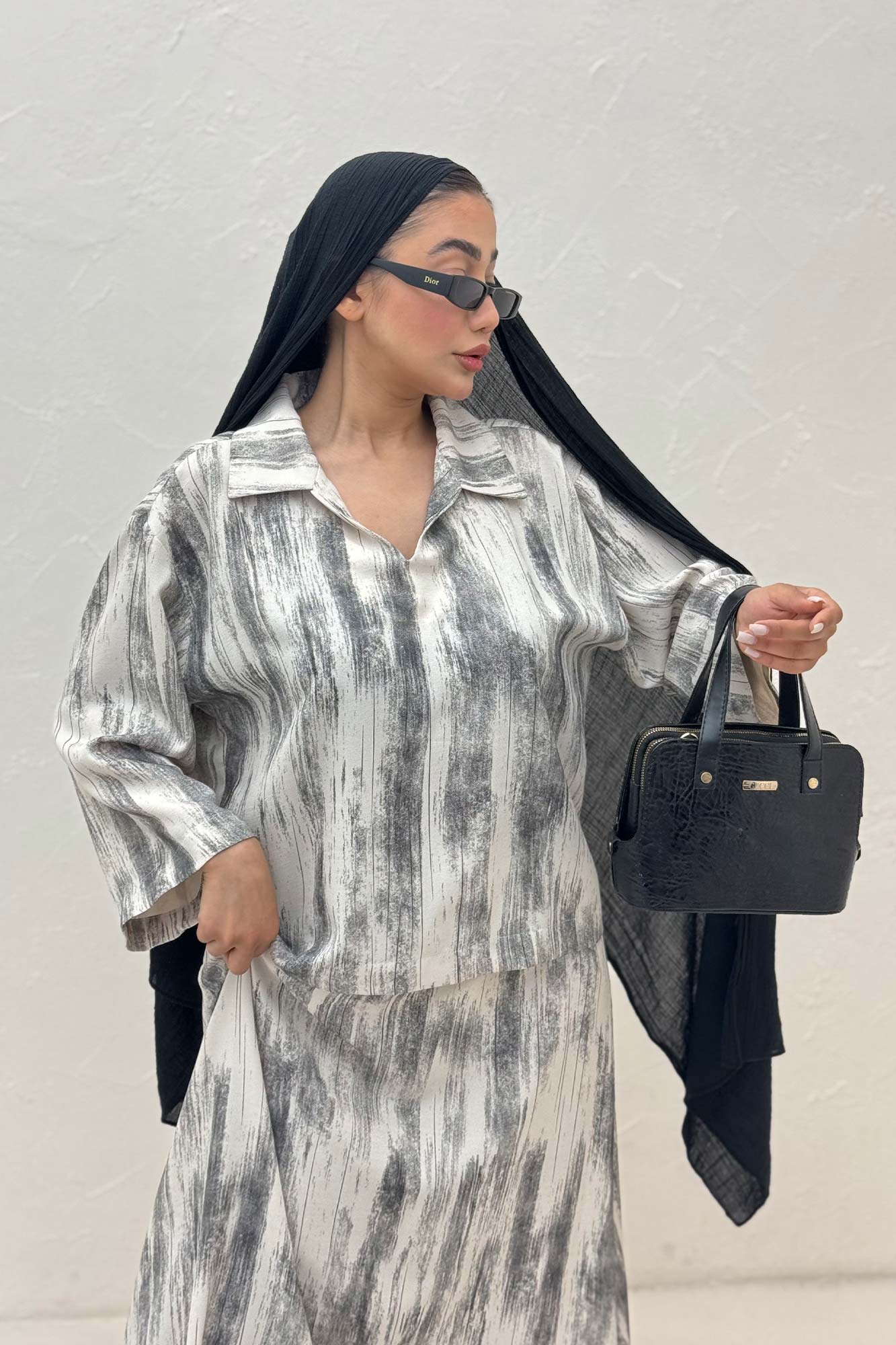 ست شومیز و دامن پرینتی GISA کد 2