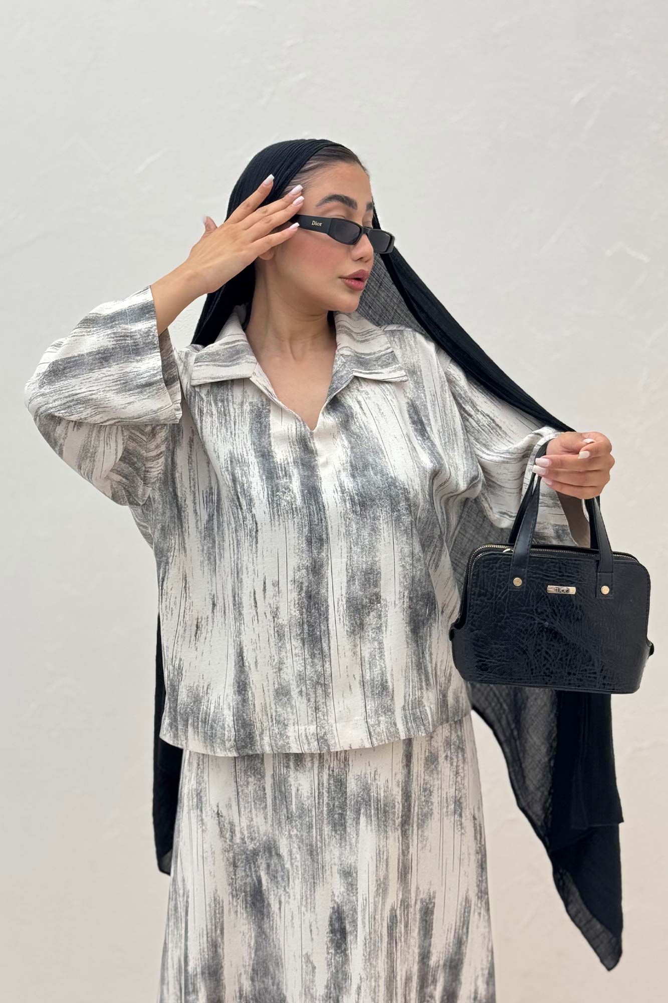 ست شومیز و دامن پرینتی GISA کد 2