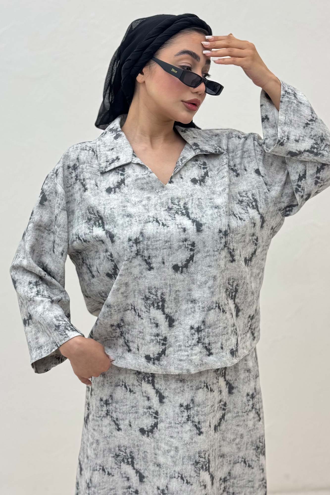 ست شومیز و دامن پرینتی GISA کد 1