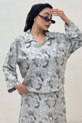 ست شومیز و دامن پرینتی GISA کد 1