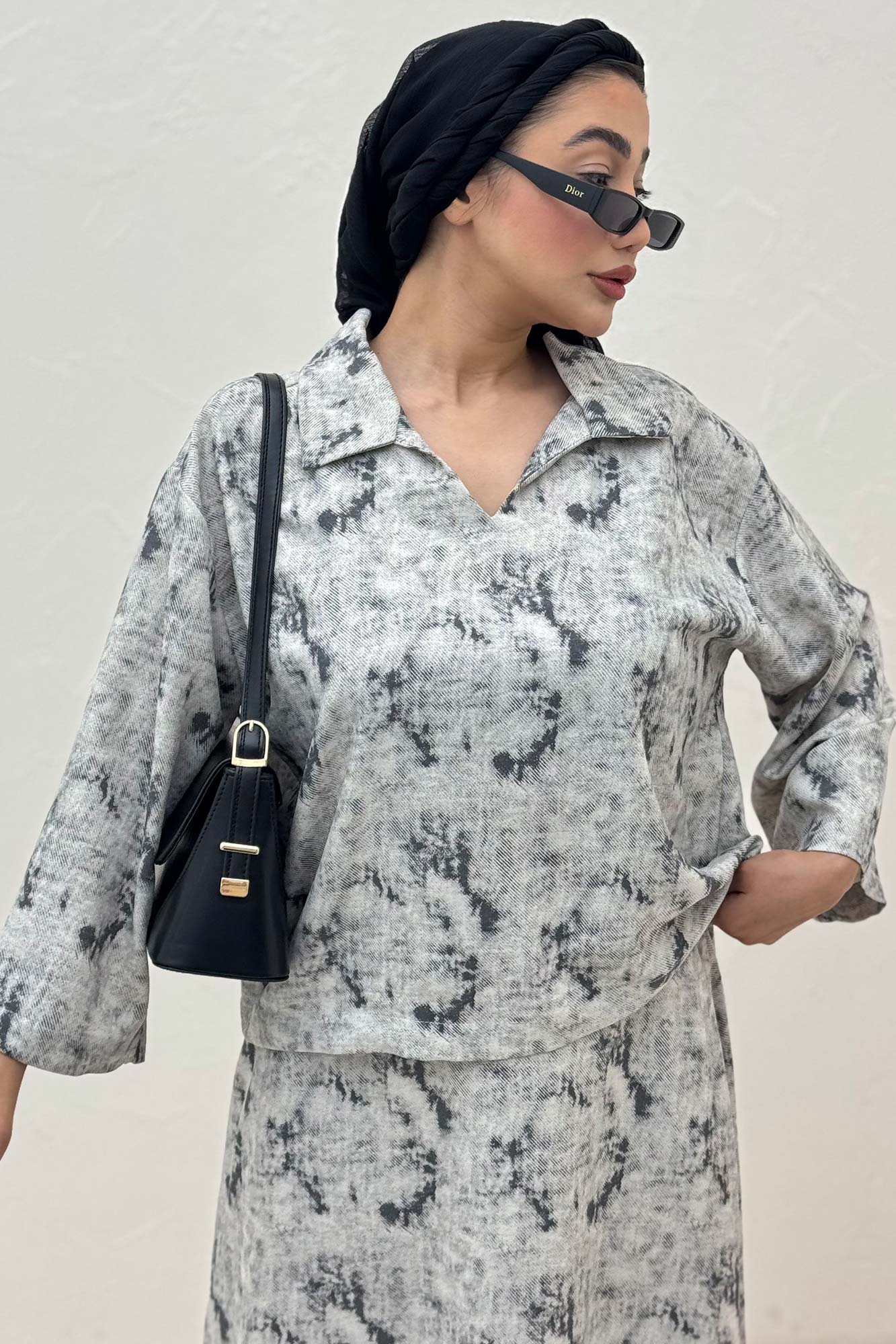 ست شومیز و دامن پرینتی GISA کد 1