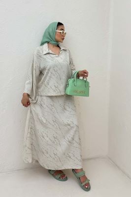 ست شومیز و دامن پرینتی GISA کد 4