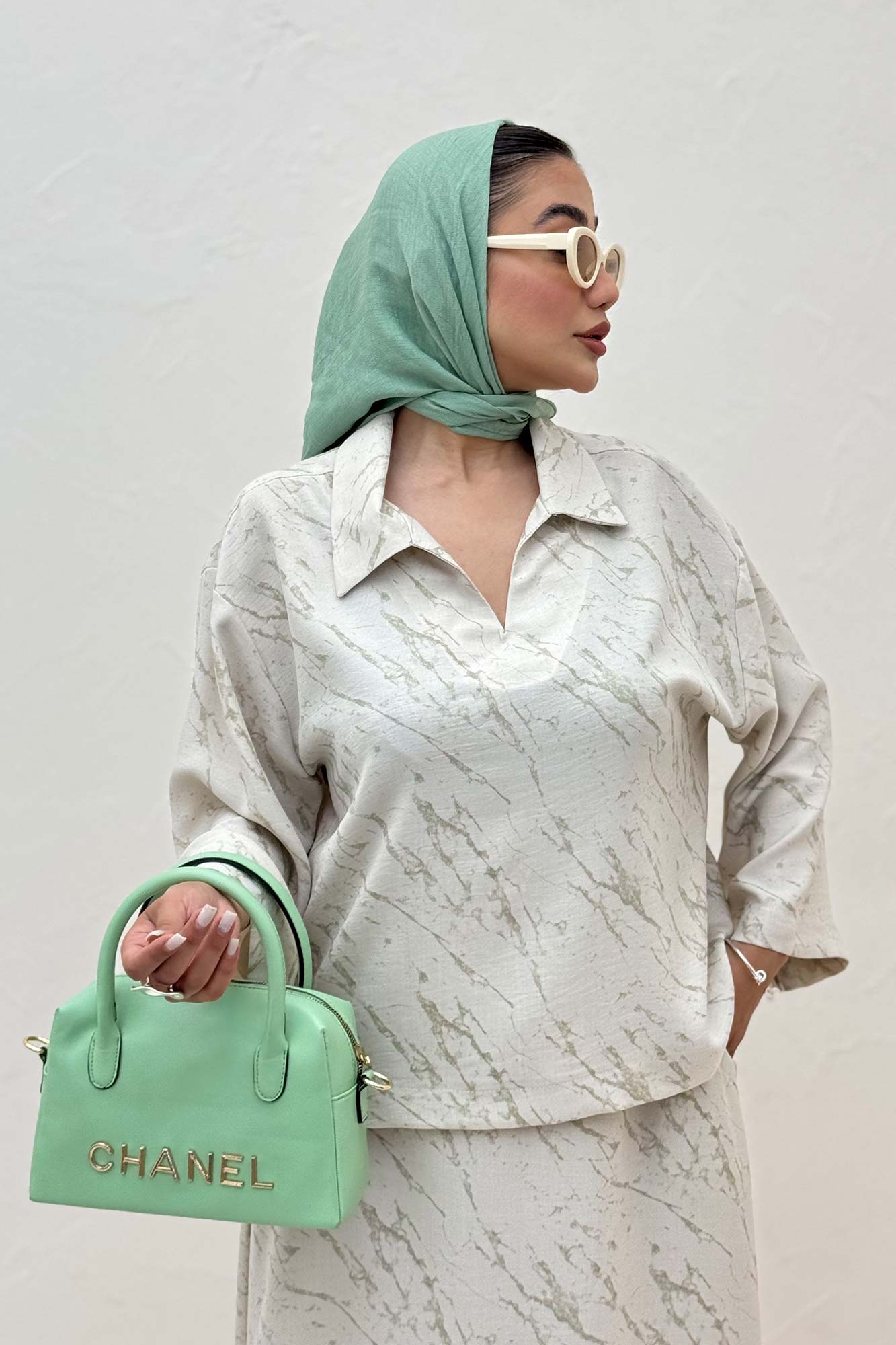 ست شومیز و دامن پرینتی GISA کد 4