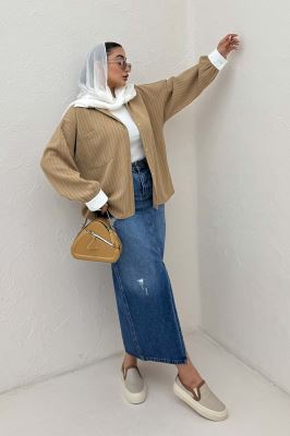 شومیز مانتویی لینن دیپلمات تیکه سفید