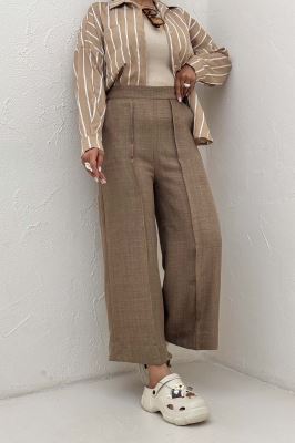 شلوار واید شانتون جلو دوخت